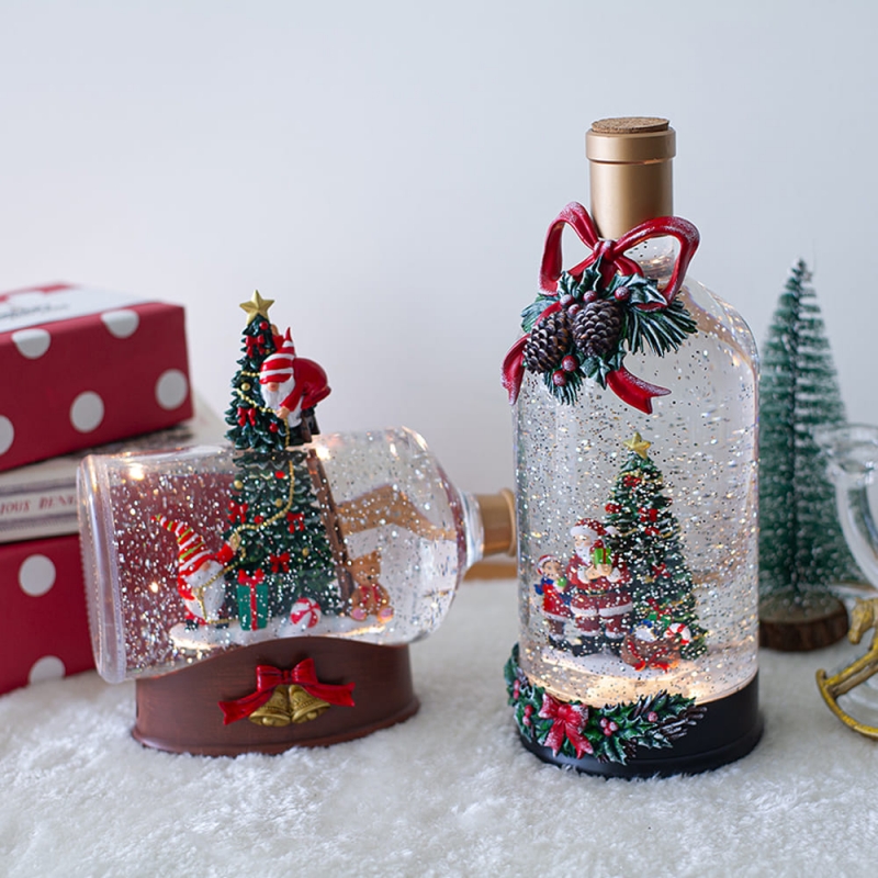 투명 와인 워터볼 오르골 2Type