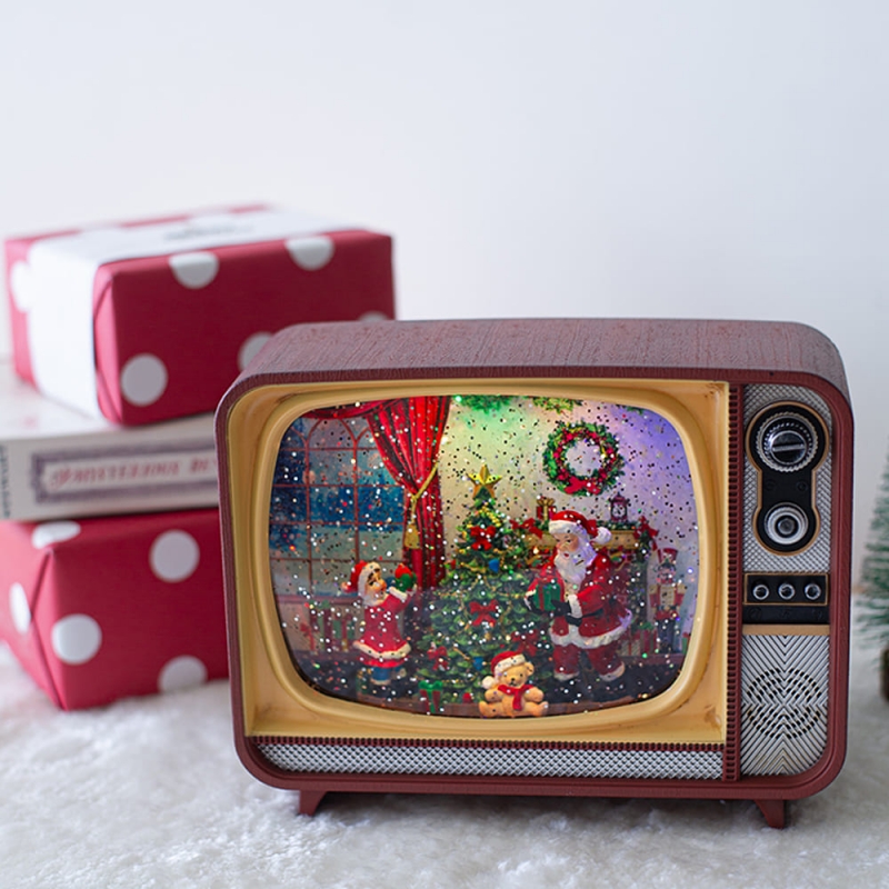 레트로 TV 워터볼 오르골 3Type