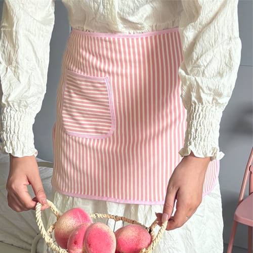 스트라이프 테리 타월 허리 앞치마 4color