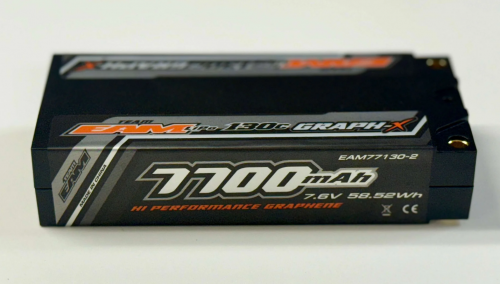 Team EAM Graph-X 7700mAh Mid Shorty LiHV 130C 2S LCG (261g, 113*47*25.1, 1/10TC 1/8BUGGY)