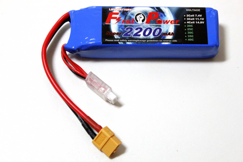 리포 배터리 2200 mAh / Li-Po 3S 11.1V 2200 mAh 30c XT60 Plug