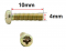 M4 x 10 mm 볼트 둥근머리