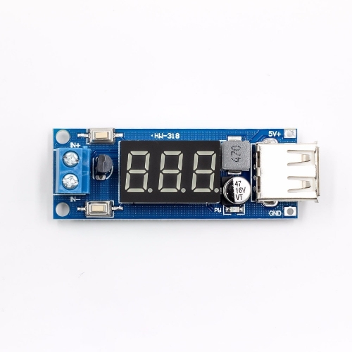 Step Down DC Converter LED Display + 5 V USB / 6.5-40V To 5V 2A Converter Module