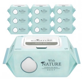 위드네이쳐 데일리 아기물티슈 캡형 47g 10개