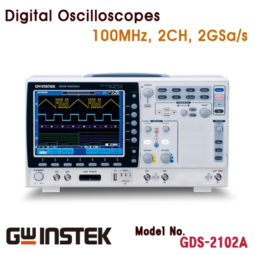 [GWINSTEK GDS-2102A] 100MHz/2CH, 디지털 오실로스코프