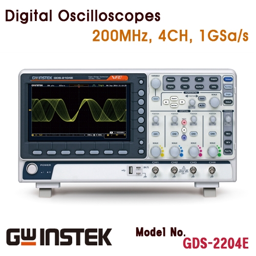 [GWINSTEK GDS-2204E] 200MHz/4CH, 다기능 혼합 오실로스코프