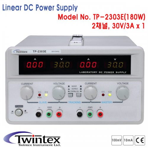 [TWINTEX TP-2303E]  30V/3A, 2채널 DC전원공급기