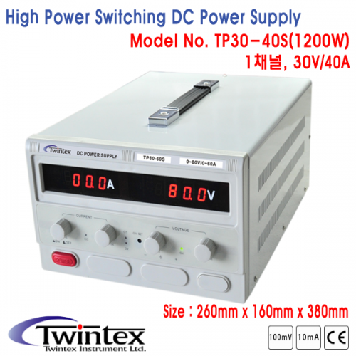 [TWINTEX TP30-40S] 30V/40A, 1200W, DC전원공급기