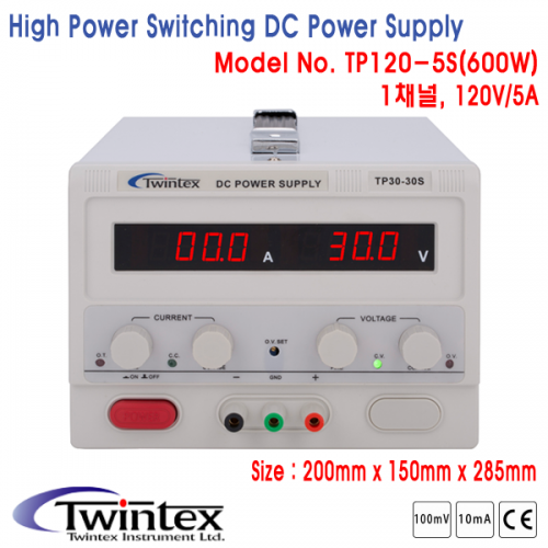 [TWINTEX TP120-5S] 120V/5A, 600W, DC전원공급기
