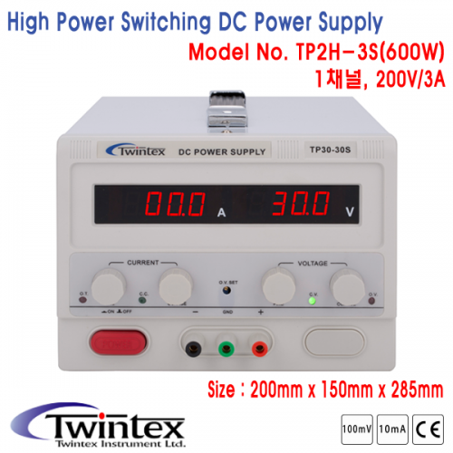 [TWINTEX TP2H-3S] 200V/3A, 600W, DC전원공급기