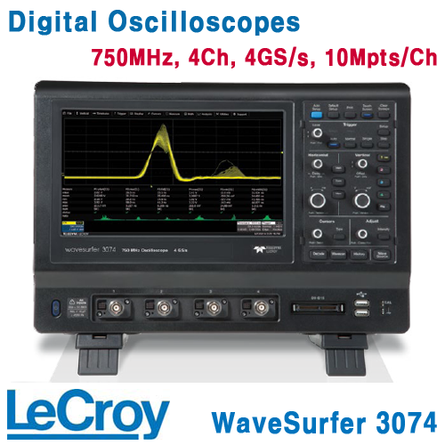 [TELEDYNE LECROY] WaveSurfer 3074, 750MHz/4CH, 디지털 오실로스코프, Digital Oscilloscope, [텔레다인 르크로이]