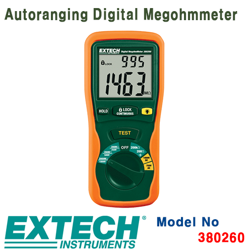 [EXTECH] 380260, 메가옴 메타, 절연저항계, Autoranging Digital Megohmmeter, [익스텍]