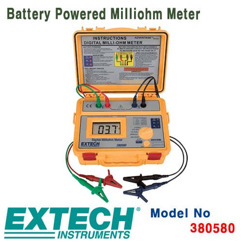 [EXTECH] 380580, Battery Powered Milliohm Meter, 배터리, 밀리옴 메타 [익스텍]