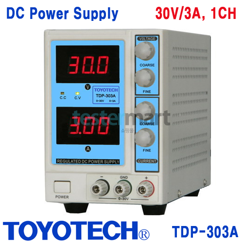 [TOYOTECH TDP-303A] 30V/3A, 90W, DC전원공급기