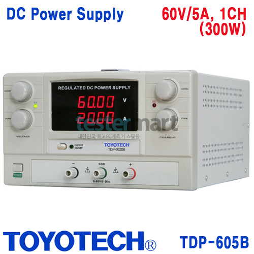 [TOYOTECH TDP-605B] 60V/5A, DC Power Supply, 1채널 가변형 DC 전원공급기