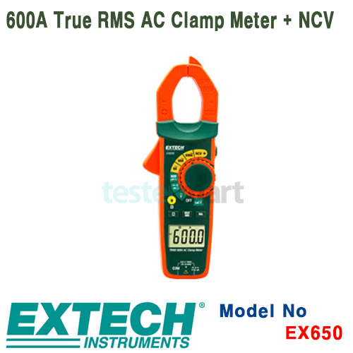 [EXTECH] EX650, 600A True RMS AC Clamp Meter + NCV, 클림프 메타, 비접촉식 전압검출 [익스텍]