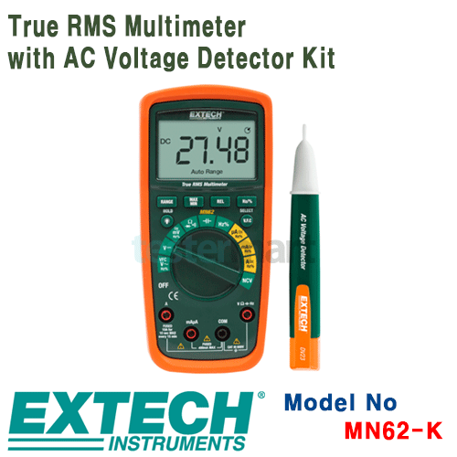 [EXTECH] MN62-K, True RMS Multimeter with AC Voltage Detector Kit, 멀티메타 [익스텍]