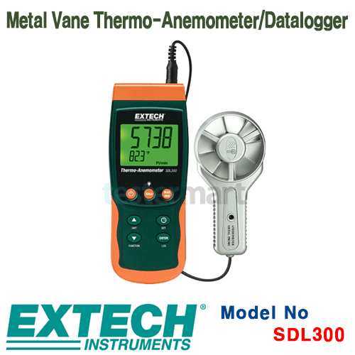 [EXTECH] SDL300, Metal Vane Thermo-Anemometer/Datalogger, 온도 데이터로거 [익스텍 ...