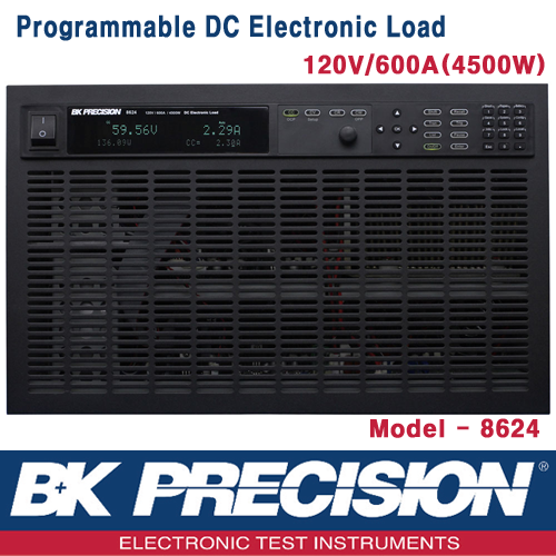 B&K PRECISION 8624, 120V/600A(4500W), DC Electronic Load, DC전자부하기, B&K 8624