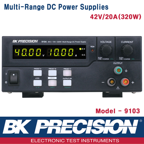 B&K PRECISION 9103, 42V/20A(320W), Multi-Range DC Power Supplies, DC 전원공급기,  DC전원공급장치, B&K 9103