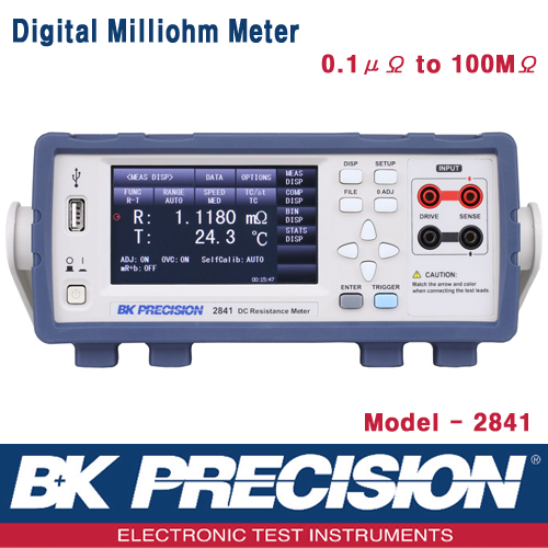 B&K PRECISION 2841, 0.1uΩ ~1㏁, Digital Milliohm Meter, LPR, Low Power Resistance, 밀리옴메타, 저저항측정기, B&K 2841