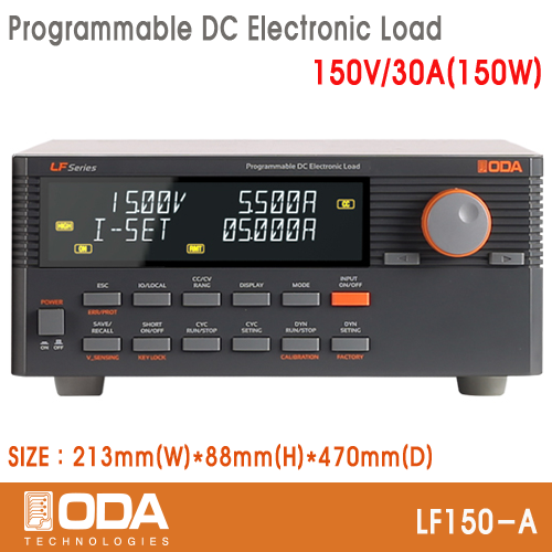 ㈜오디에이테크놀로지, LF150-A, 150V/30A, 150W, 전자부하기