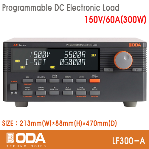 ㈜오디에이테크놀로지, LF300-A, 150V/60A, 300W, 프로그래머블 전자부하기