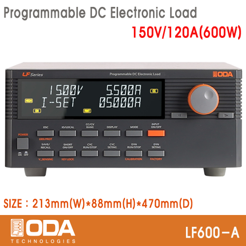 ㈜오디에이테크놀로지, LF600-A, 150V/120A, 600W, 프로그래머블 전자부하기