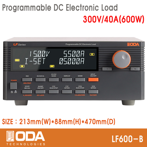 ㈜오디에이테크놀로지, LF600-B, 300V/40A, 600W, 프로그래머블 전자부하기