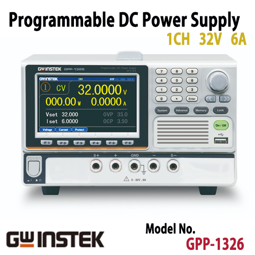 [GWINSTEK GPP-1326] 32V/6A, 192W, 다채널 프로그래머블 리니어 DC 전원공급기