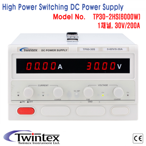 [TWINTEX TP30-2HS] 30V/200A, 6000W, DC전원공급기