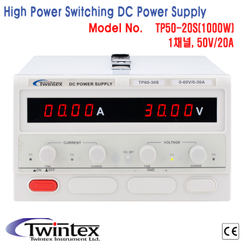 [TWINTEX TP50-20S] 50V/20A, 1000W, DC전원공급기