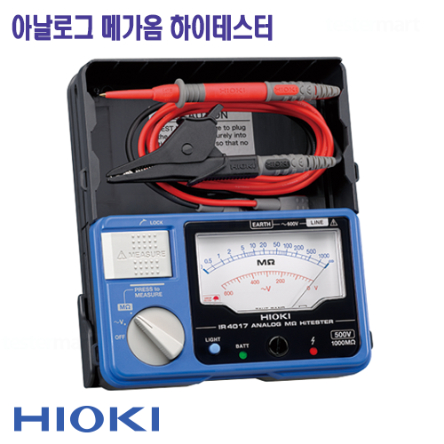 [HIOKI IR4017-20] 500V/1000MΩ, 아날로그 메가옴 하이테스터