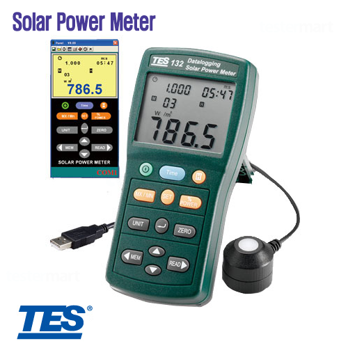 [TES] TES-132 Solar Power Meter, 일사량/광투과율 측정기