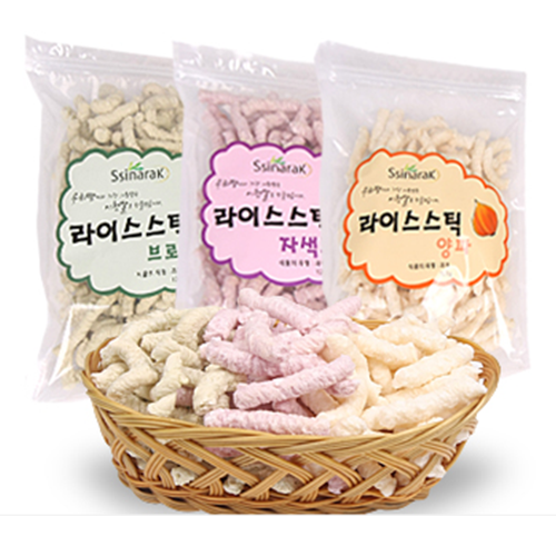 [다미푸드] 쌀과자 통보리 120g / 자색고구마 120g / 양파 120g