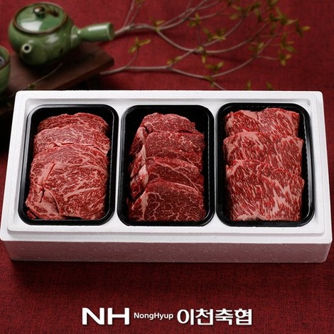 [이천축협] 무항생제 이천한우 1등급 구이세트 1호 1.5kg (냉장)