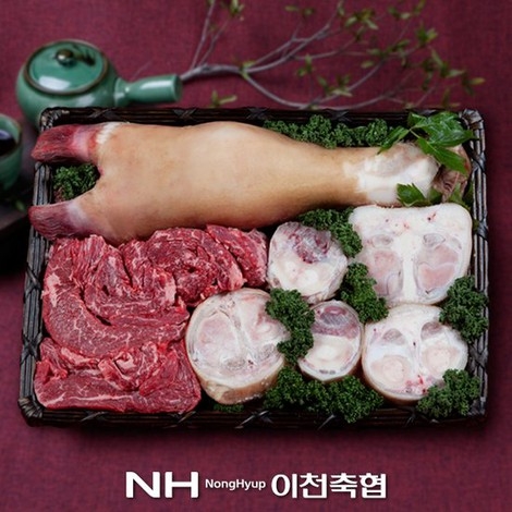 [이천축협] 무항생제 이천한우 1등급 우족세트 3kg (우족,냉동/정육,냉장)