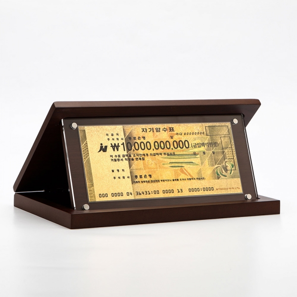 백억 수표 상패
