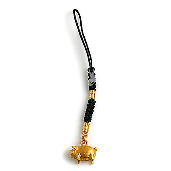 검정줄돼지 핸드폰줄