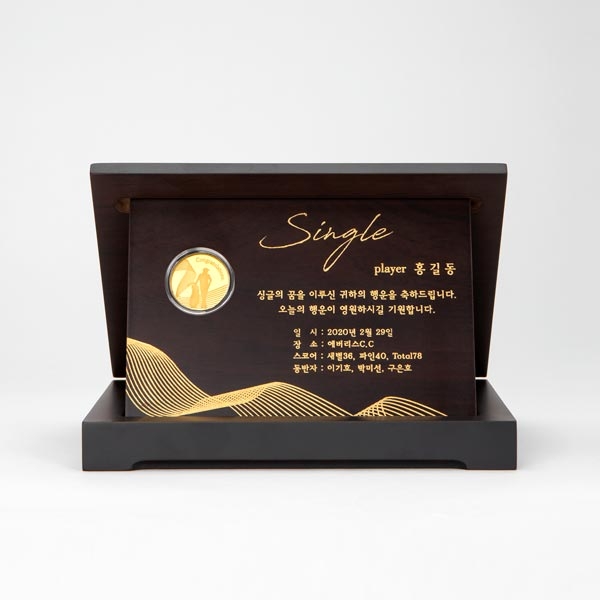골프 축하코인상패 싱글
