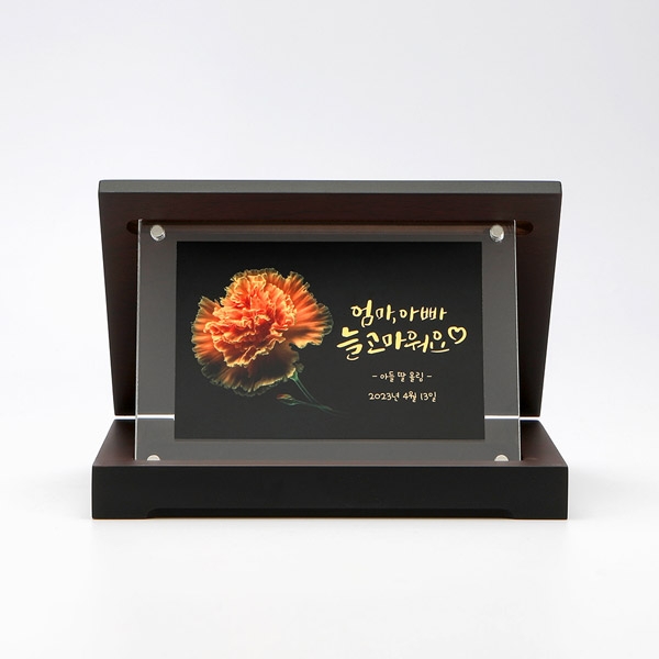 카네이션 블랙 순금카드상패(중)