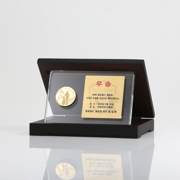 골프코인 크리스탈상패