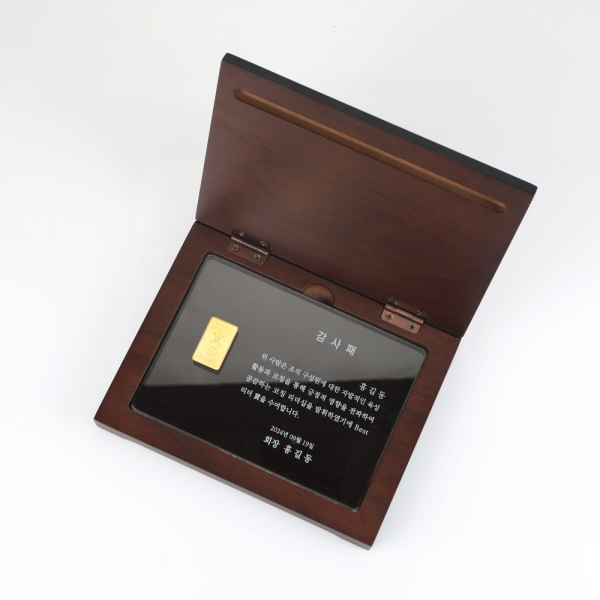 골드바 UV프린팅 감사패 크리스탈