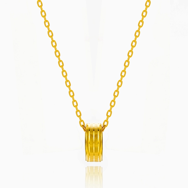 삼중 라인 포인트 펜던트 목걸이