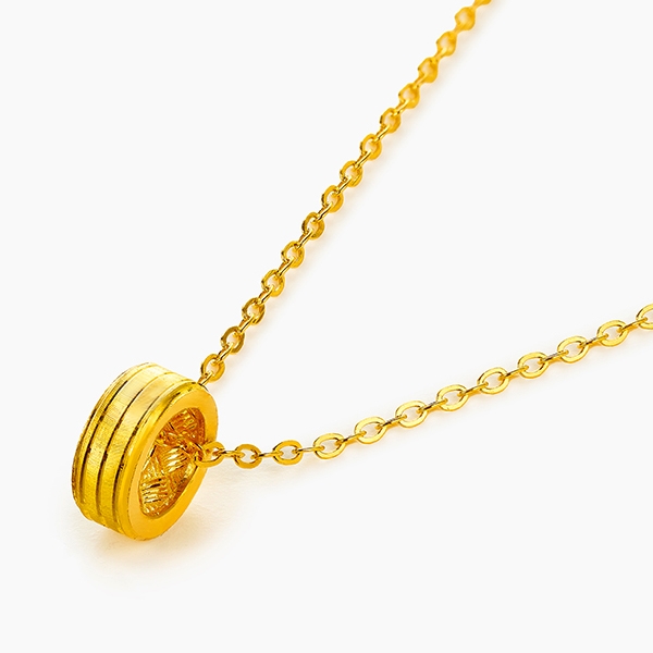 삼중 라인 포인트 펜던트 목걸이