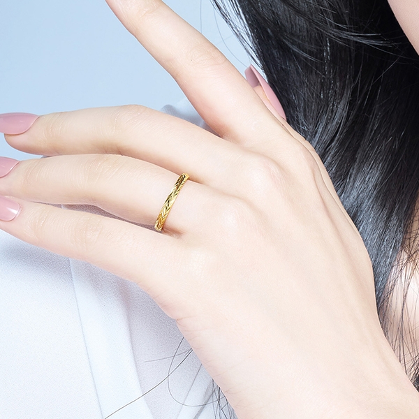 헤링본 슬림 반지