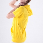 여성 베이직 후드 반팔 라운드넥 티셔츠 (S~2XL)