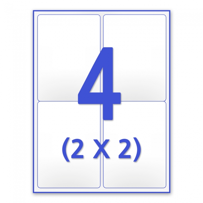 A4라벨 4칸(2x2) 100장