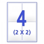 A4라벨 4칸(2x2) 100장