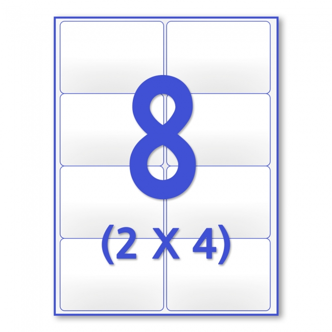 A4라벨8칸(2x4) 100장